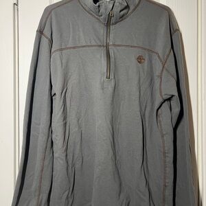 Timberland Men’s XL Gray 1/4 Zip Pullover Hoodie Sweatshirt